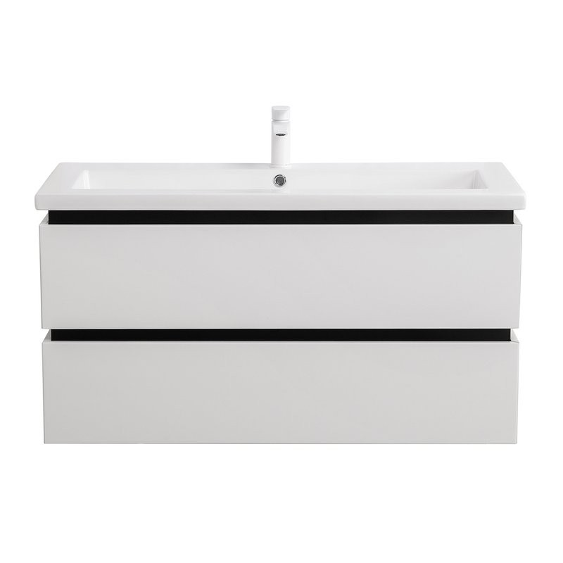 Тумба с раковиной Cezares Plane 100 bianco lucido, раковина Cezares CZR-8070-100