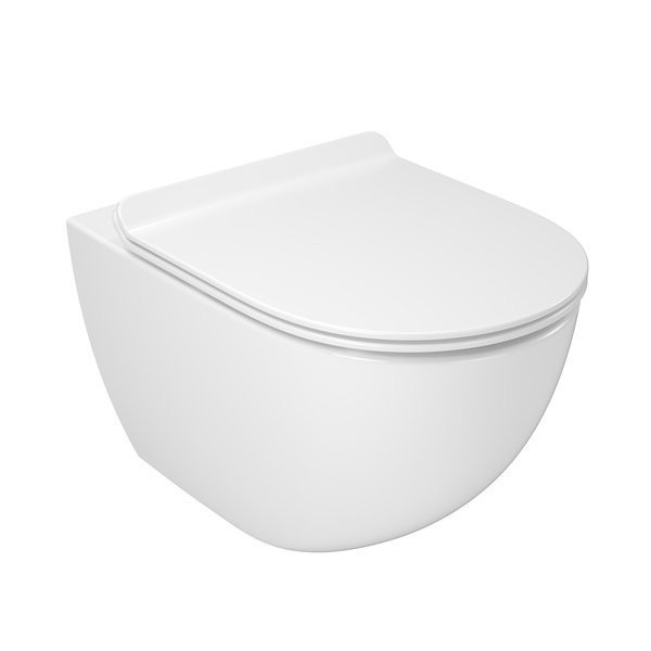 Унитаз подвесной Ravak Vita RimOFF безободковый, сиденье с микролифтом, белый