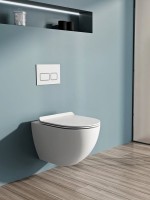 Унитаз подвесной Ravak Vita RimOFF безободковый, сиденье с микролифтом, белый