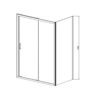 Душевой уголок Vincea Alpha VSR-3AL8014CLGM 140х80, профиль вороненая сталь, стекло прозрачное