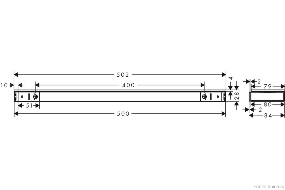 Полка Hansgrohe Rainfinity 26844000