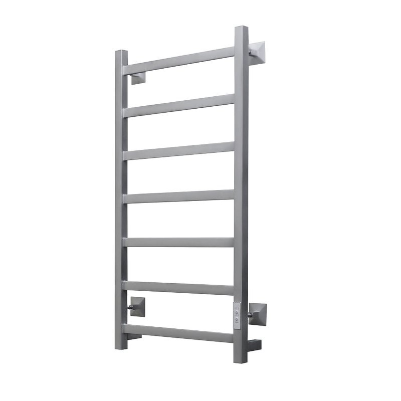 Полотенцесушитель электрический Тругор Пэк 20 кв 80x45 см, подключение справа, слева, матовый хром, лесенка