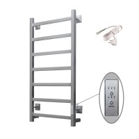 Полотенцесушитель электрический Тругор Пэк 20 кв 80x45 см, подключение справа, слева, матовый хром, лесенка
