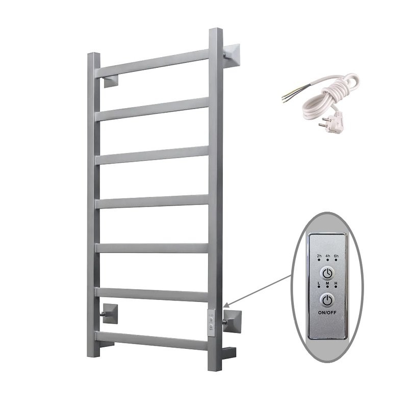 Полотенцесушитель электрический Тругор Пэк 20 кв 80x45 см, подключение справа, слева, матовый хром, лесенка