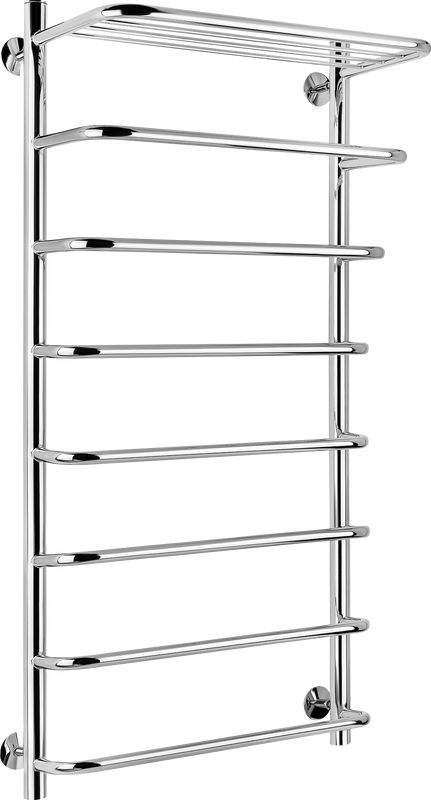 Полотенцесушитель электрический Secado Мерида 2 СП 105x55 см, подключение справа, глянцевый хром, лесенка, с полкой