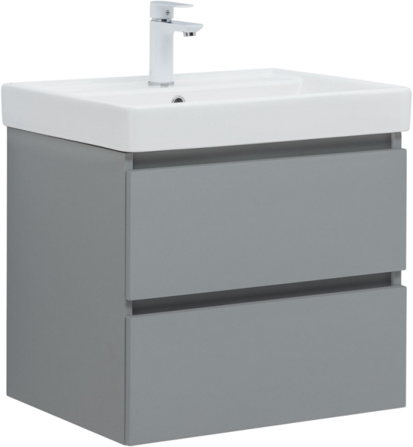 Тумба с раковиной Aquanet Вега 2.0 60 подвесная, мисти грин