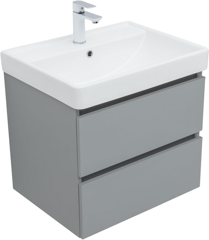 Тумба с раковиной Aquanet Вега 2.0 60 подвесная, мисти грин