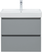 Тумба с раковиной Aquanet Вега 2.0 60 подвесная, мисти грин