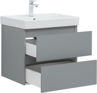 Тумба с раковиной Aquanet Вега 2.0 60 подвесная, мисти грин