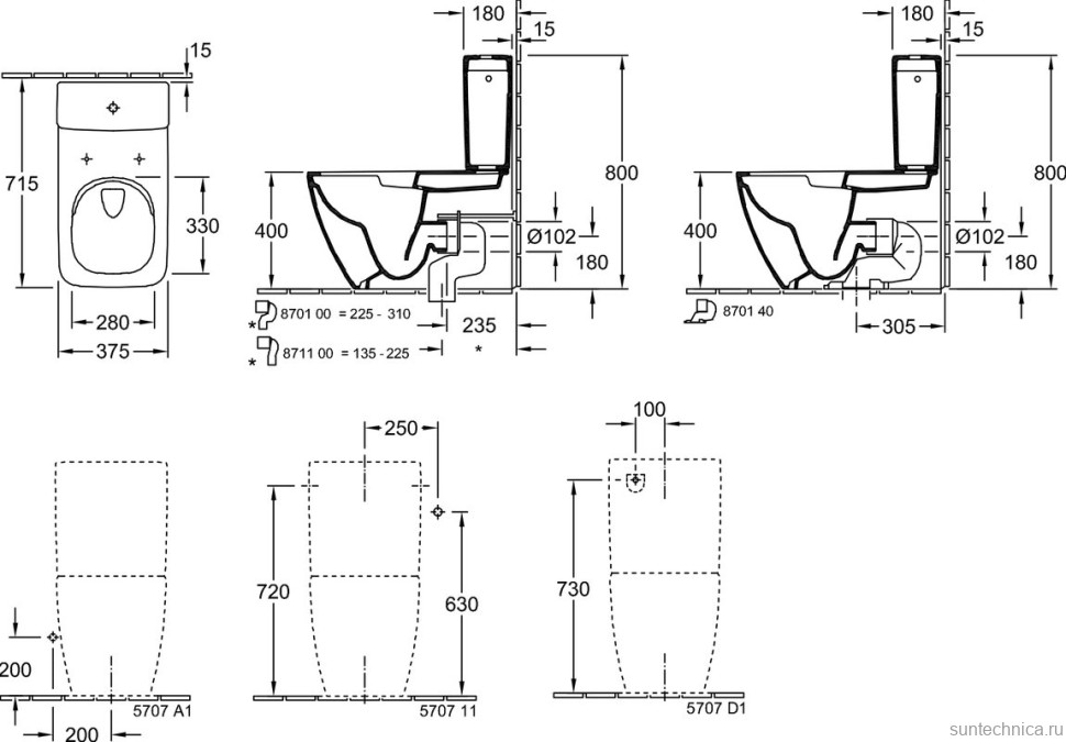 Унитаз-компакт напольный Villeroy & Boch Venticello Venticello 4612R001 alpin