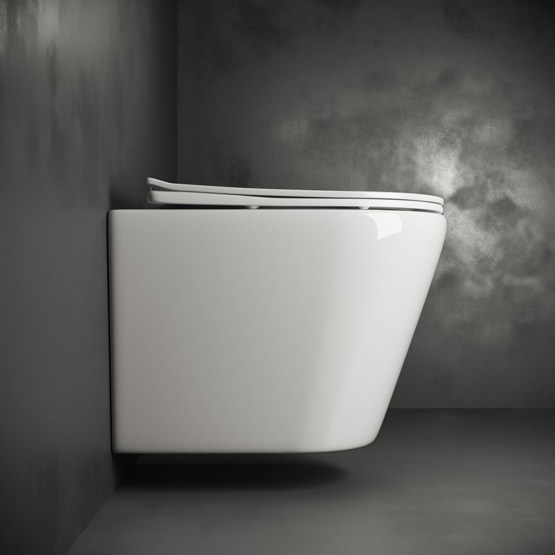 Унитаз подвесной Ceramicanova Highlight Rimless CN1804 с микролифтом, безободковый