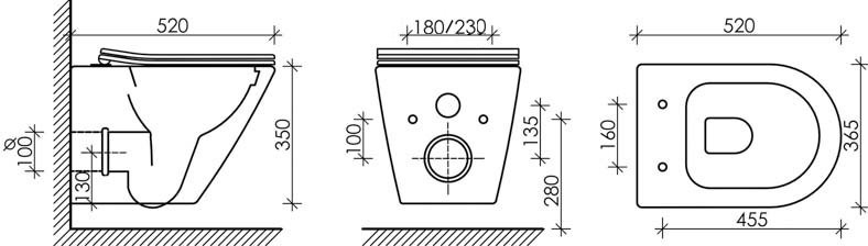 Унитаз подвесной Ceramicanova Highlight Rimless CN1804 с микролифтом, безободковый