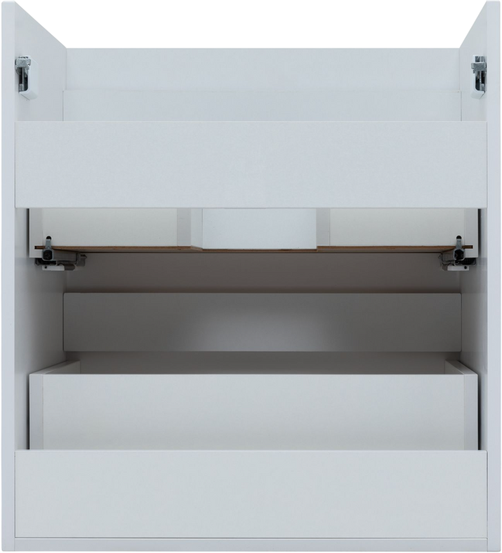 Тумба с раковиной Aquanet Практика 60 2 ящика, белая матовая