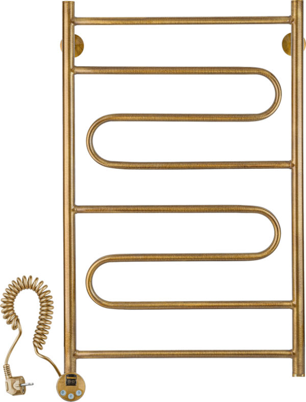 Полотенцесушитель электрический Secado Валенсия 2 85x55 см, подключение слева, бронза, лесенка, латунь
