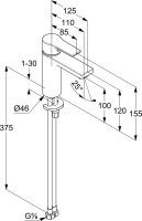 Смеситель для раковины Kludi Zenta SL 482920565 хром