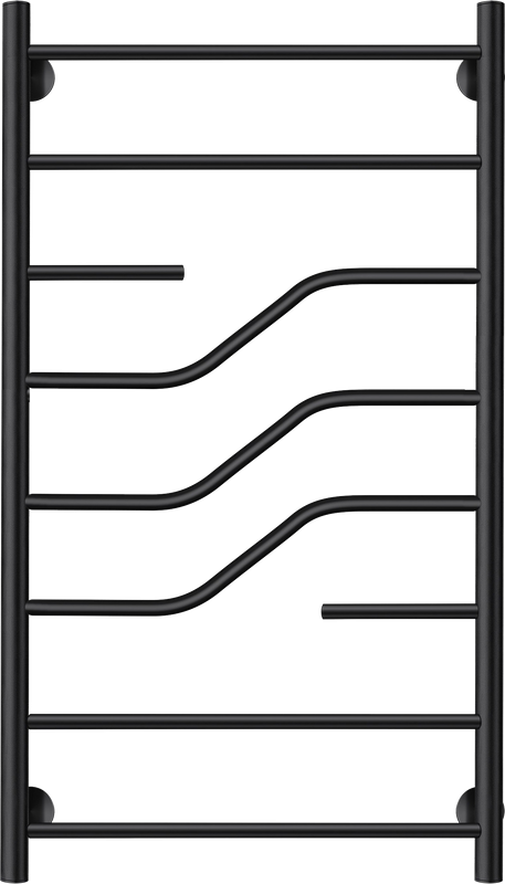 Полотенцесушитель водяной Secado Риволи 4673739228272 100x55 см, матовый черный, лесенка