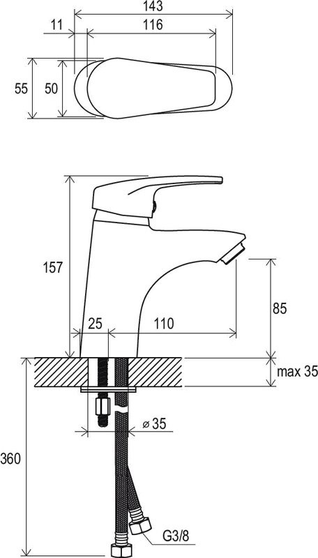 Смеситель для раковины Ravak Neo NO 012.00
