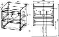 Мебель для ванной комнаты Style Line Даллас 115 L Люкс Plus подвесная, зеркало DIWO Дмитров