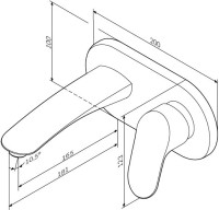 Смеситель для раковины AM.PM Like F8072200 С ВНУТРЕННЕЙ ЧАСТЬЮ