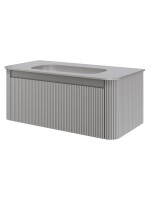 Тумба под раковину без столешницы Armadi Art Voi 100 подвесная, рифленая, luna