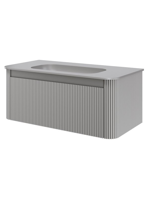 Тумба под раковину без столешницы Armadi Art Voi 100 подвесная, рифленая, luna