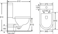 Унитаз-компакт напольный Vincea Evo VT2B-34 + VT2T-34