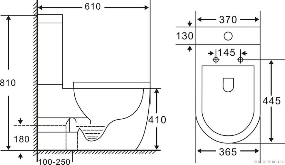 Унитаз-компакт напольный Vincea Evo VT2B-34 + VT2T-34