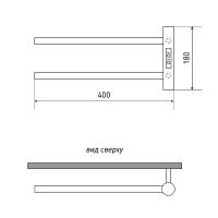 Полотенцесушитель электрический Melodia della vita Drumsticks MTRDEF4018bk П2 40х18, черный