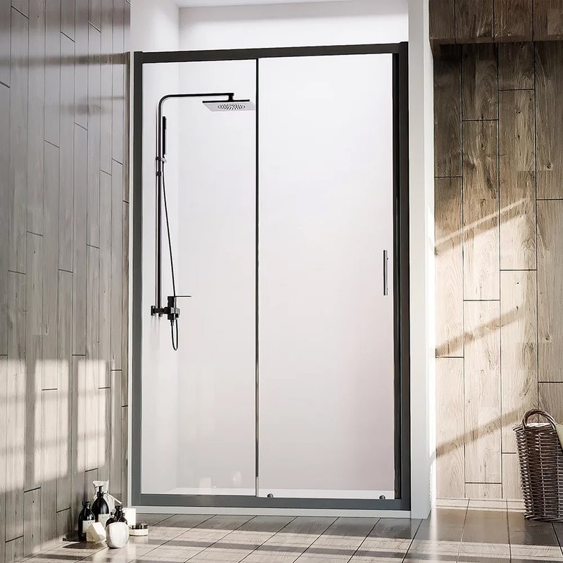 Душевая дверь в нишу Veconi Vianno VN-72B 150 см, профиль черный