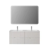 Мебель для ванной комнаты Cezares Duet 120 bianco lucido, раковина Cezares CZR-8073-120-2 двойная