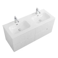 Мебель для ванной комнаты Cezares Duet 120 bianco lucido, раковина Cezares CZR-8073-120-2 двойная