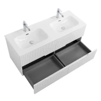Мебель для ванной комнаты Cezares Duet 120 bianco lucido, раковина Cezares CZR-8073-120-2 двойная