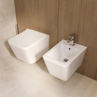 Унитаз подвесной BOND Cube F04-10 безободковый, с микролифтом, белый