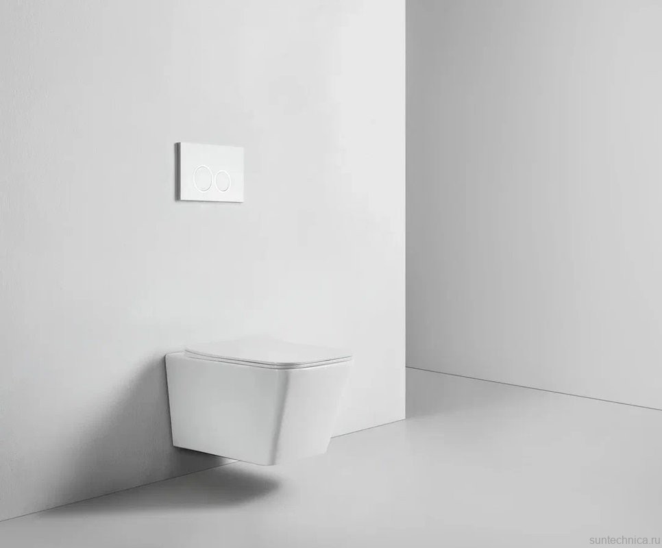 Унитаз подвесной BOND Cube F04-10 безободковый, с микролифтом, белый