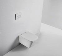 Унитаз подвесной BOND Cube F04-10 безободковый, с микролифтом, белый
