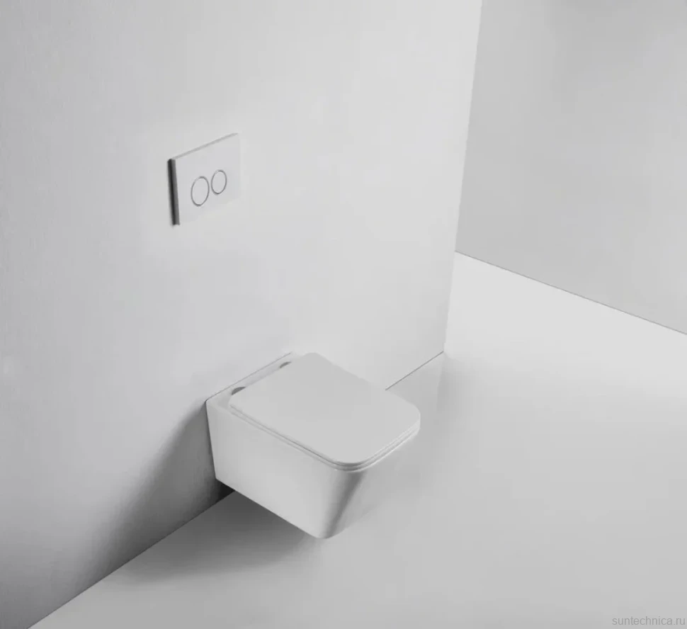 Унитаз подвесной BOND Cube F04-10 безободковый, с микролифтом, белый