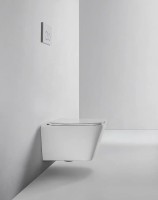 Унитаз подвесной BOND Cube F04-10 безободковый, с микролифтом, белый