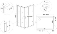 Душевой уголок Veconi Rovigo RV-14 100x90