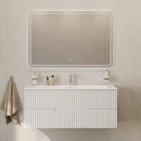 Тумба с раковиной Cezares Duet 120 bianco opaco, раковина Cezares CZR-8073-120