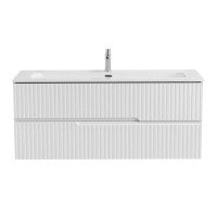 Тумба с раковиной Cezares Duet 120 bianco opaco, раковина Cezares CZR-8073-120