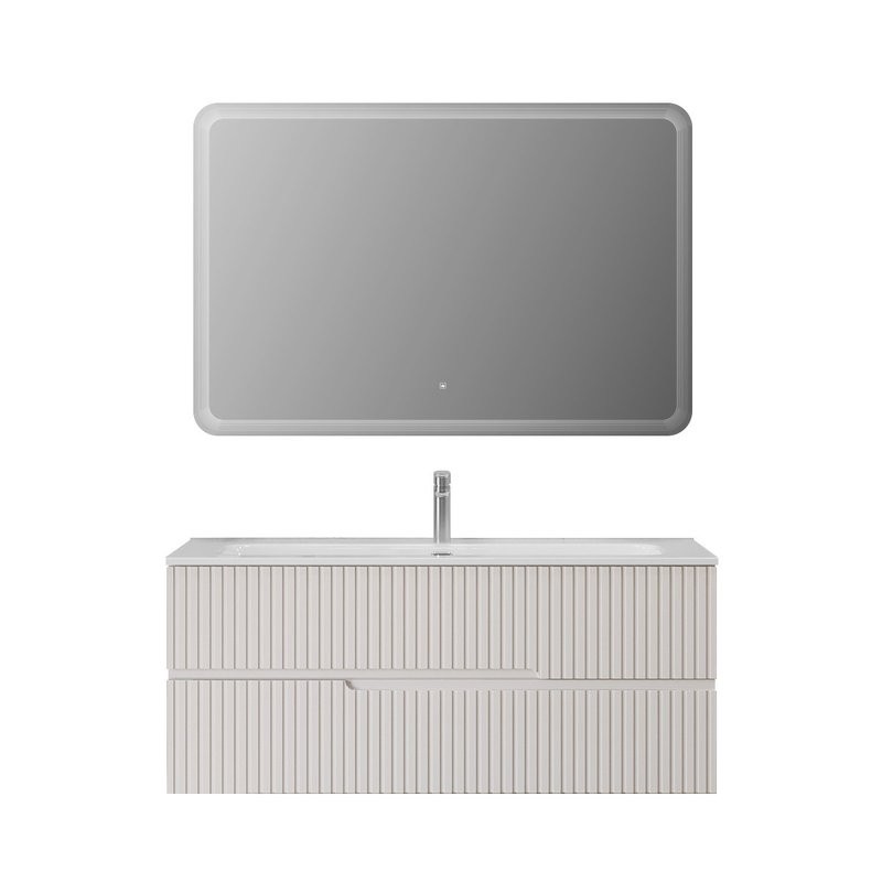 Тумба с раковиной Cezares Duet 120 bianco opaco, раковина Cezares CZR-8073-120