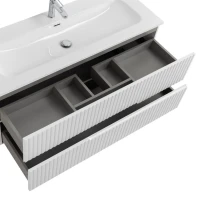 Тумба с раковиной Cezares Duet 120 bianco opaco, раковина Cezares CZR-8073-120