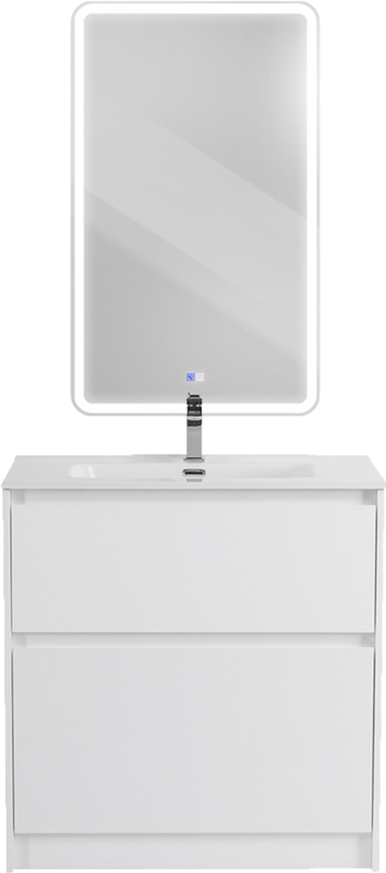 Мебель для ванной комнаты BelBagno Kraft 80 напольная, bianco opaco, раковина BB800ETL