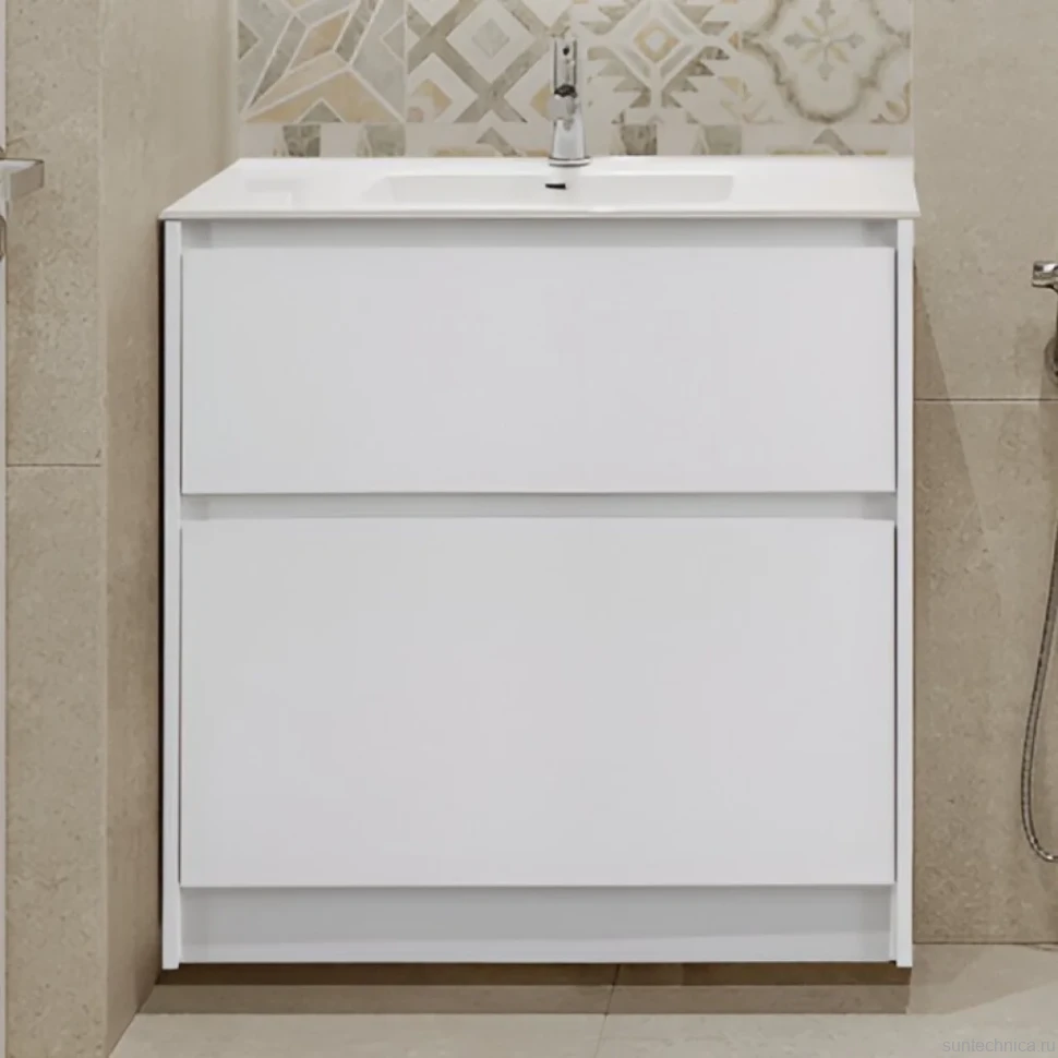 Мебель для ванной комнаты BelBagno Kraft 80 напольная, bianco opaco, раковина BB800ETL