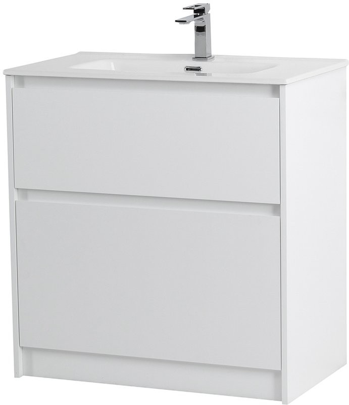 Мебель для ванной комнаты BelBagno Kraft 80 напольная, bianco opaco, раковина BB800ETL