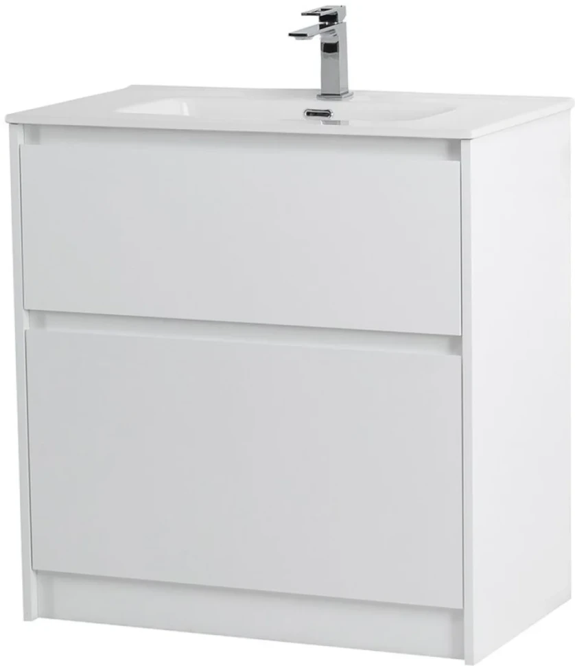 Мебель для ванной комнаты BelBagno Kraft 80 напольная, bianco opaco, раковина BB800ETL