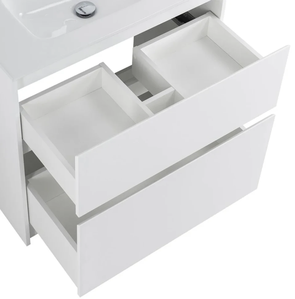 Мебель для ванной комнаты BelBagno Kraft 80 напольная, bianco opaco, раковина BB800ETL