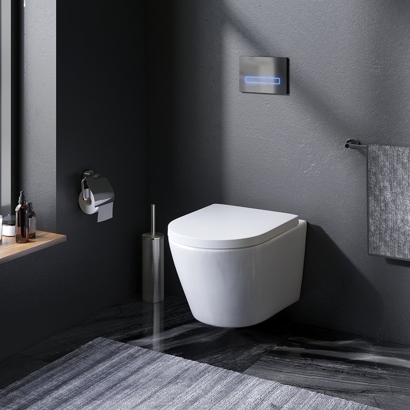 Унитаз подвесной AM.PM Sense C741701SC безободковый, с микролифтом