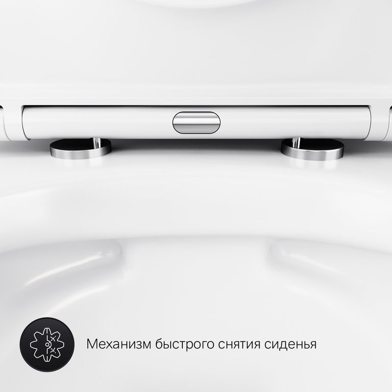 Унитаз подвесной AM.PM Sense C741701SC безободковый, с микролифтом