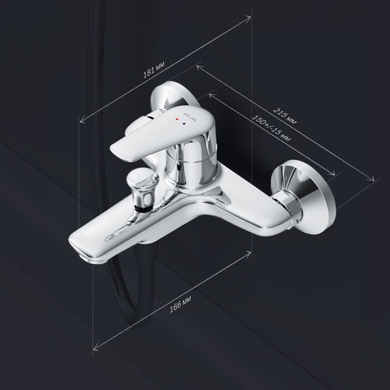 Смеситель для ванны с душем AM.PM Joy F85E10000